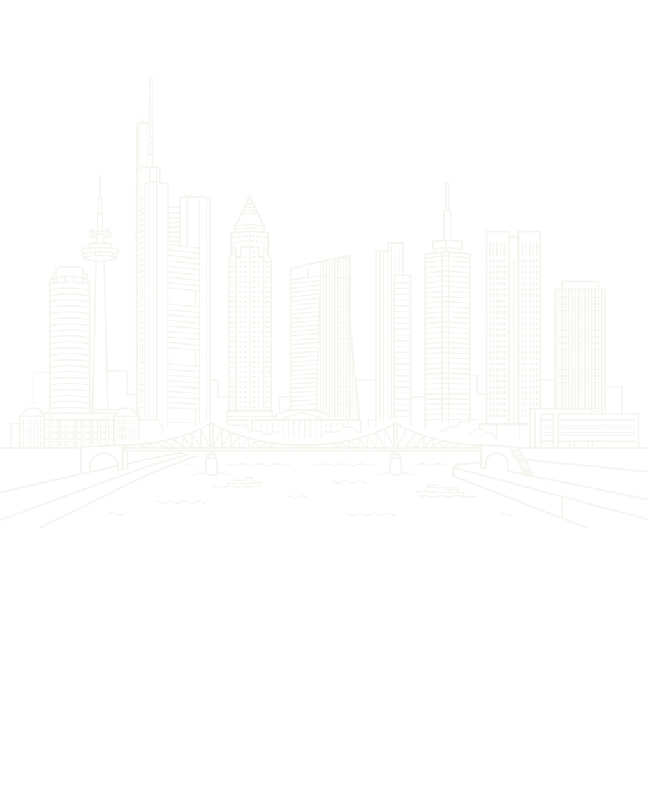 Silhouette der Frankfurter Skyline